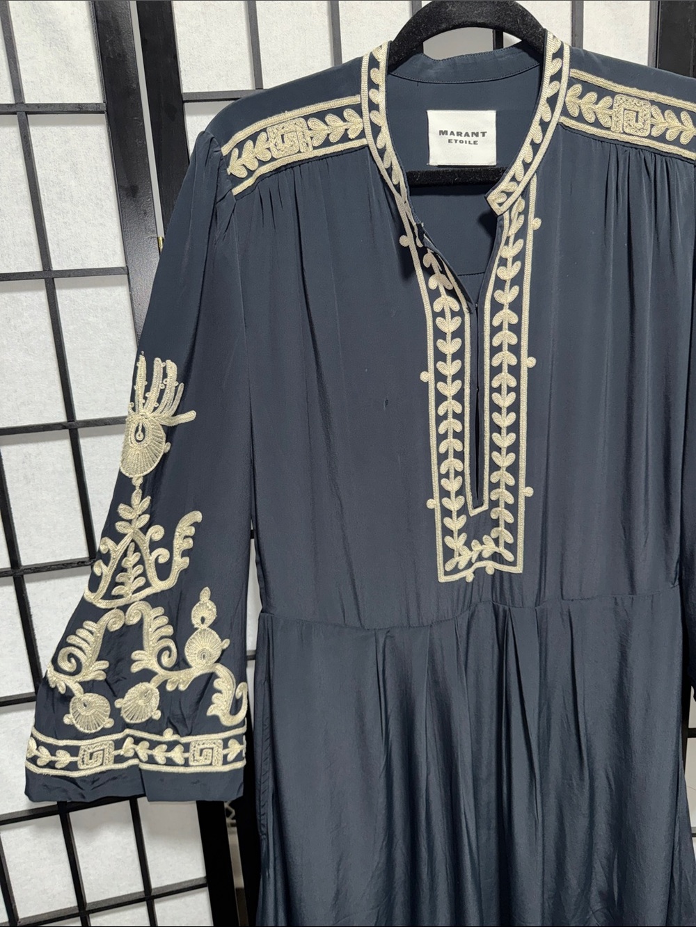 Isabel Marant Étoile Feliana Embroidered Midi Dress Size FR 40 (US 8) - Picture 5 of 16